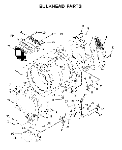 Bulkhead parts Diagram and Parts List for MED6230RHW0  Maytag Dryer