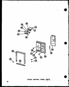 Upper Control Panel Parts Diagram and Parts List for RVH-2 P72908-1M Amana Range Hood