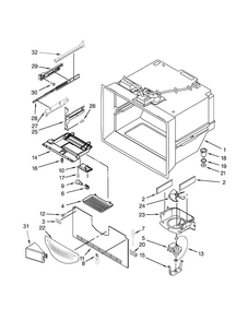 Freezer Liner Parts Diagram and Parts List for MFF2258VEA10  Maytag Refrigerator