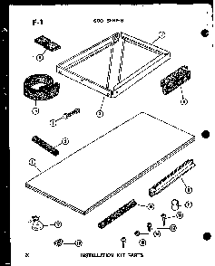 Installation Kit Parts Diagram and Parts List for ES614-2S P67119-15R Amana Air Conditioner