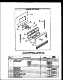 BACKGUARD PARTS - PORCELAIN Diagram and Parts List for RSD350  Caloric Range
