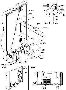 Cabinet Back Diagram and Parts List for SSD21SL-P1193908WL  Amana Refrigerator