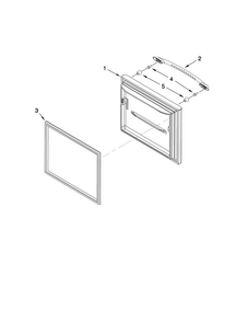 Freezer Door Parts Diagram and Parts List for MBF1958WEB1  Maytag Refrigerator