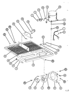 Top Mount Page 35 Diagram and Parts List for TC22N-P116205W  Amana Refrigerator