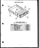 LOWER STORAGE DRAWERN200E09GAS COMPNT Diagram and Parts List for RSD307  Caloric Range