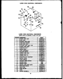 LOWER OVEN ELECTRICAL COMPONENTS Diagram and Parts List for RSD307  Caloric Range