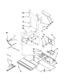 Unit Parts Diagram and Parts List for AFF2534FES2  Amana Refrigerator