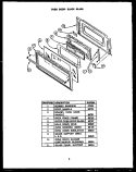 OVENDOOR - BLACK GLASS Diagram and Parts List for RKD394  Caloric Microwave Oven Combo