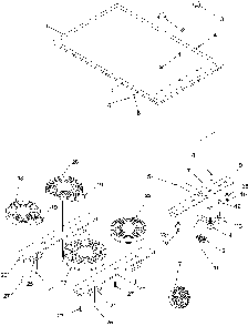Cooktop Assembly Diagram and Parts List for AKT3000E-P1143711NE  Amana Cooktop