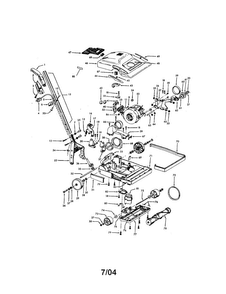 Main Body/handle/hood Diagram and Parts List for U7069-080  Hoover Upright Vacuum