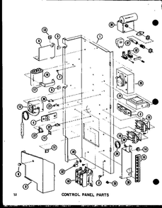 Control Panel Parts 1 Diagram and Parts List for RHQ60-001 P55201-51C Amana Air Conditioner