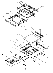 Refrigerator Shelving And Drawers Diagram and Parts List for SPD25QA3W-P1181321WW  Amana Refrigerator
