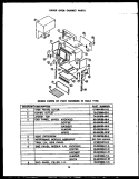 UPPER OVEN CABINET PARTS Diagram and Parts List for RKD394  Caloric Microwave Oven Combo