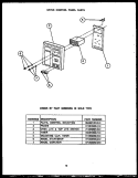 UPPER CONTROL PANEL PARTS Diagram and Parts List for RKD394  Caloric Microwave Oven Combo