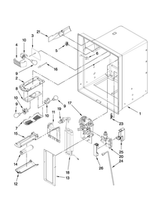 Refrigerator Liner Parts Diagram and Parts List for 7MI2569VEM3  Maytag Refrigerator