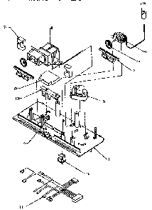 Control Assembly Diagram and Parts List for TG18S3L-P1194601W  Amana Refrigerator