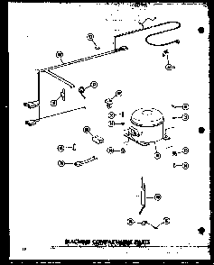 Machine Compartment Parts Diagram and Parts List for C11W P60330-9W Amana Freezer