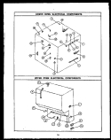 LOWER OVEN ELECTRICAL COMPONENTS Diagram and Parts List for RKD395  Caloric Microwave Oven Combo