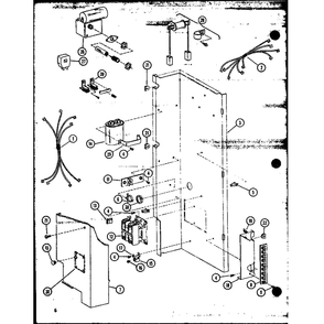 Control Panel & Wiring Harness Diagram and Parts List for CRF15-1J P67850-7C Amana Air Conditioner
