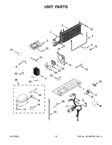Unit Parts Diagram and Parts List for MRT118FFFZ09  Maytag Refrigerator