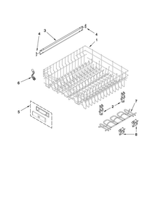 Upper Rack And Track Parts Diagram and Parts List for JDB3200AWW0  Jenn-Air Dishwasher