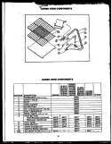 LOWER OVEN DOOR COMPONENTS Diagram and Parts List for RLD356  Amana Range