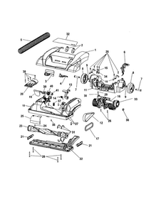 Hood Assembly Diagram and Parts List for U6655-900  Hoover Upright Vacuum