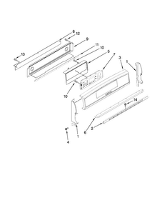 Control Panel Parts Diagram and Parts List for JGR8890ADP22  Jenn-Air Range
