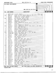 Fresh Food Compartment Page 2 Diagram and Parts List for 19992A  Admiral Refrigerator