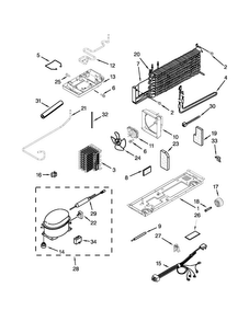Unit Parts Diagram and Parts List for M8RXEGMAB02  Maytag Refrigerator