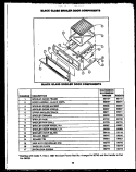 BLACK GLASS BROILER DOOR COMPONENTS Diagram and Parts List for RLD379  Caloric Range