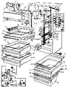 Fresh Food Compartment Diagram and Parts List for JRSD224B M7N07A Jenn-Air Refrigerator