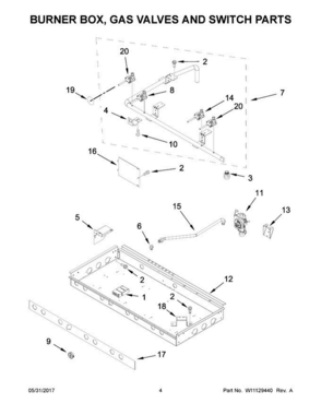 Part Location Diagram of W11688809 Whirlpool INSULATION