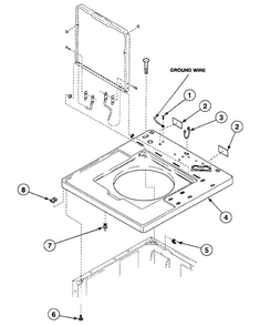 Cabinet Top Diagram and Parts List for SWT621LC  Speed Queen Washer