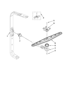 Upper Wash And Rinse Parts Diagram and Parts List for MDBH989AWQ3  Maytag Dishwasher