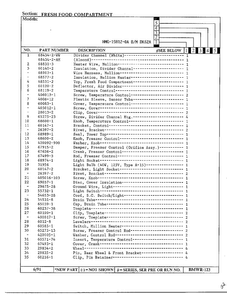 Fresh Food Compartment Page 2 Diagram and Parts List for 19812-0A  Admiral Refrigerator
