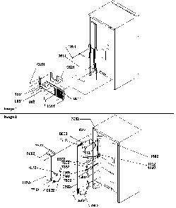 Cabinet Back Diagram and Parts List for ATS518SW-P1183714WW  Amana Refrigerator