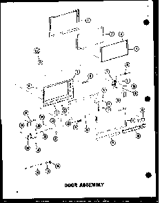 Door Assembly Diagram and Parts List for RC10A-DD P72091-3M Amana Microwave