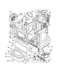 Cabinet Parts Diagram and Parts List for MDG18CSAGW0  Maytag Dryer