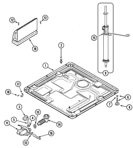 Base & Motor Control Diagram and Parts List for PVTEST1Q  Maytag Washer