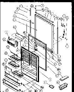 Ref Door Diagram and Parts List for TZ21Q2W-P1111713WW  Amana Refrigerator