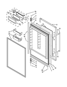 Refrigerator Door Parts Diagram and Parts List for JB36SSFXLA01  Jenn-Air Refrigerator