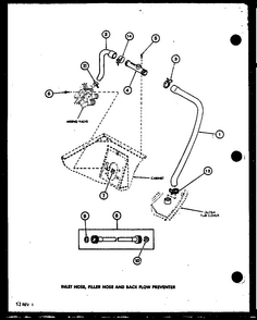 Section 1 Diagram and Parts List for LW2603 P7804720W Amana Washer