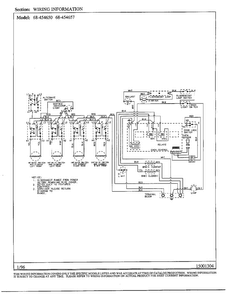 Wiring Information Diagram and Parts List for 68-454650  Magic Chef Range