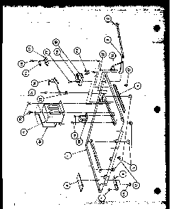 Transformer/capacitor/fuses Diagram and Parts List for ML-40 P76804-2M Amana Microwave