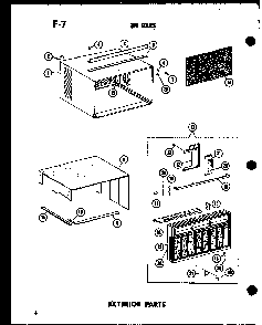 Section 4 Diagram and Parts List for ES216D-3MS P55417-61R Amana Air Conditioner