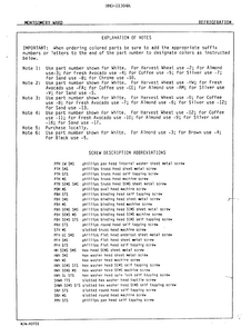 Refrigeration/screw Descript Abbrev Diagram and Parts List for 21304A  Admiral Refrigerator