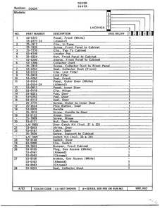 Door Page 2 Diagram and Parts List for 8443A  Norge Dryer