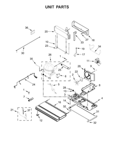 Unit Parts Diagram and Parts List for MFX2876DRE00  Maytag Refrigerator