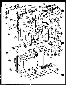 Facade Assembly Diagram and Parts List for SLDI25F-A-P76421-1WA  Amana Refrigerator